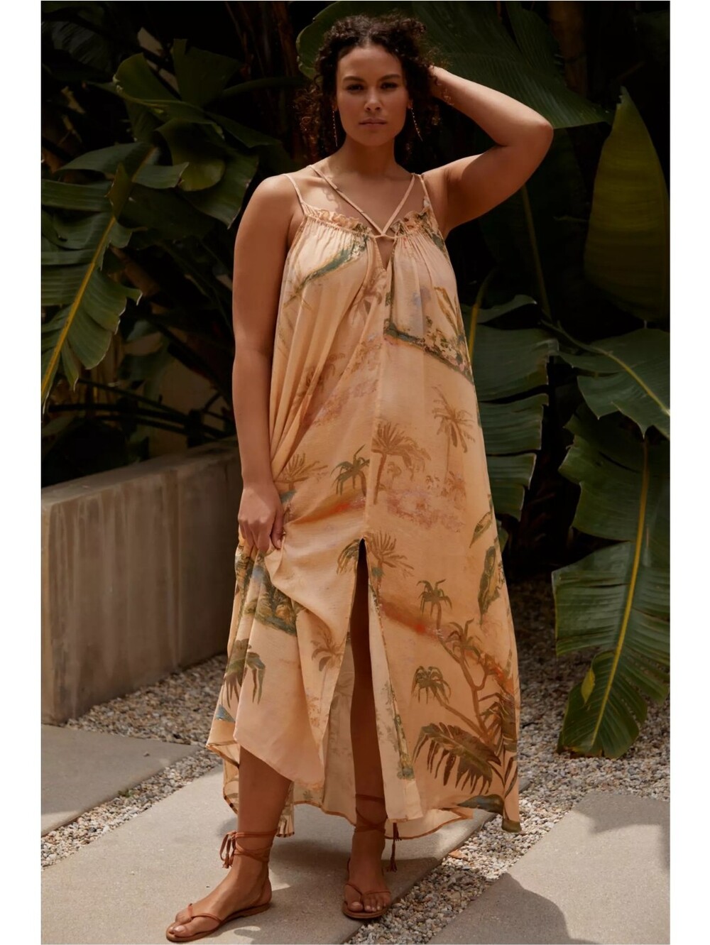 Tahnee Kelland × Anthropologie Strappy Floral Maxi Dress Nwot